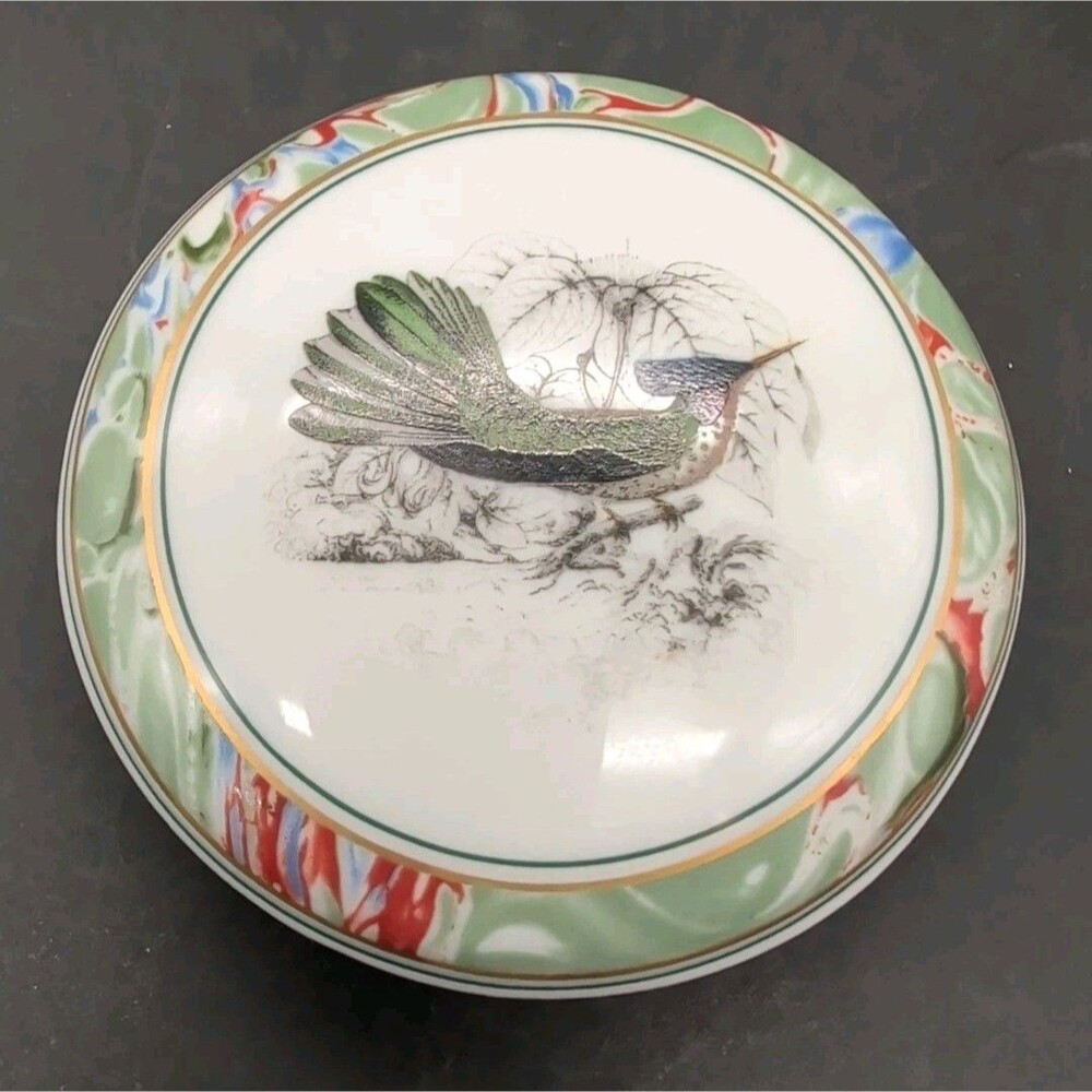 The Bombay Company Hummingbirds Of The World Porcelain Trinket Box